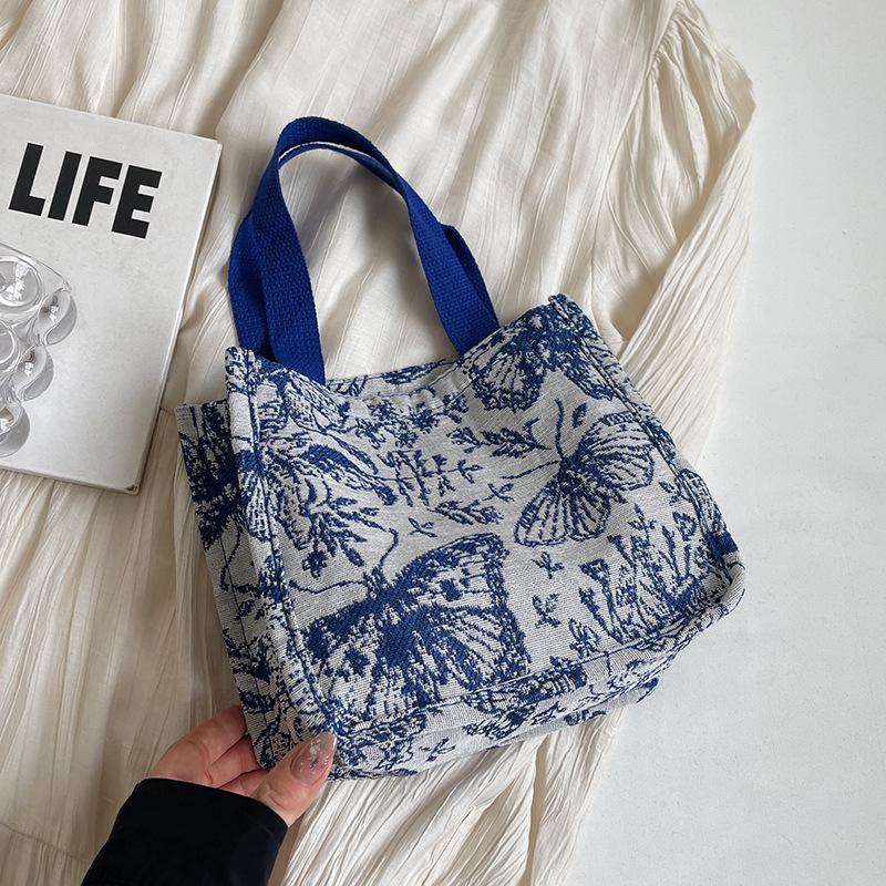Borsa a mano monospalla di grande capacità per donna Nuova borsa di tela per donna Ins Borsa tote versatile da shopping e per il pendolarismo per donna