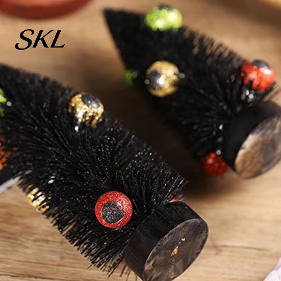 Cool Halloween Ornaments Black Tree with Eyeball Decor, Spooky Dark Centerpiece for Holiday Decorations Desk Shelf, Creative Party Scene Ornament,