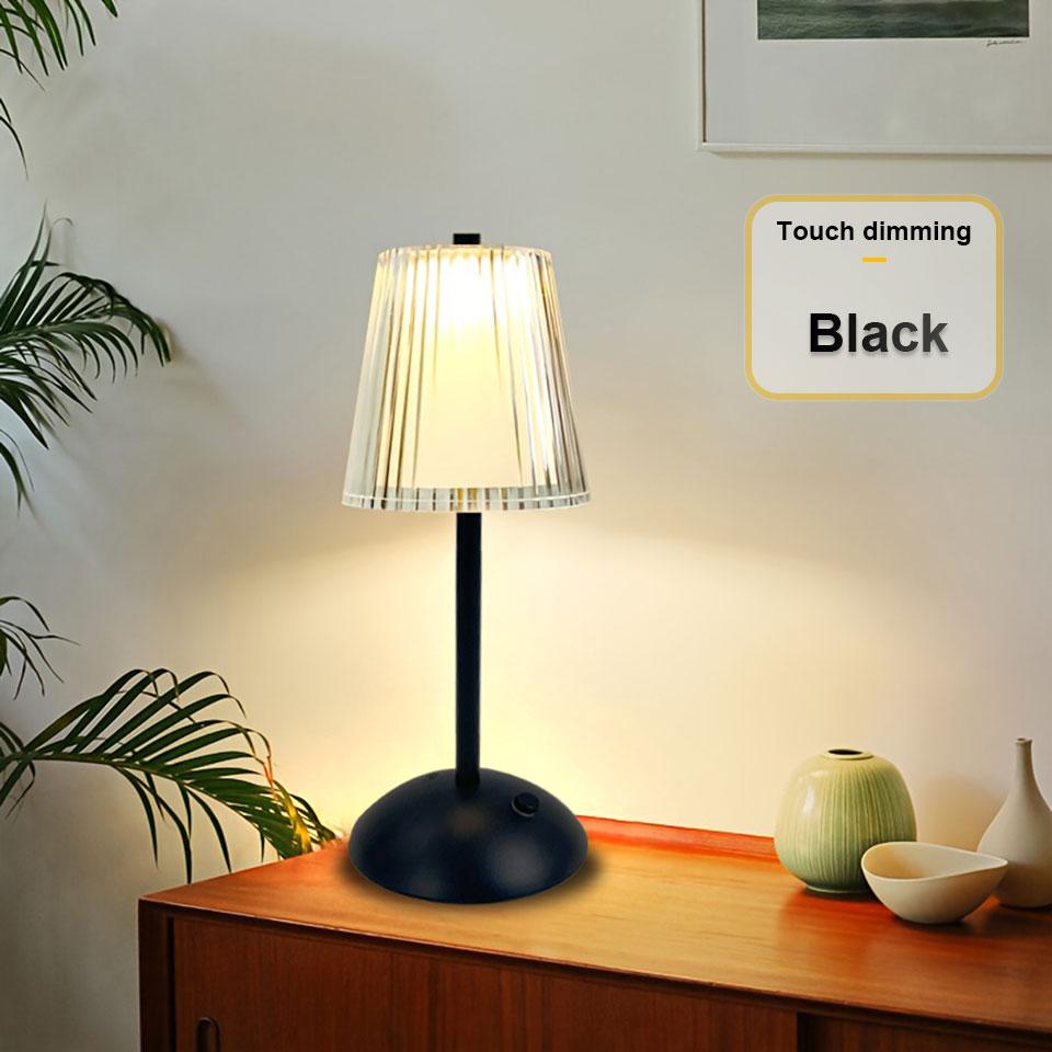 LED Table Lamp Touch Sensor Rechargeable Night Light Nordic Interior Dimming Stand LED Bedside Lamp Restaurant Hotel Bar Bedroom