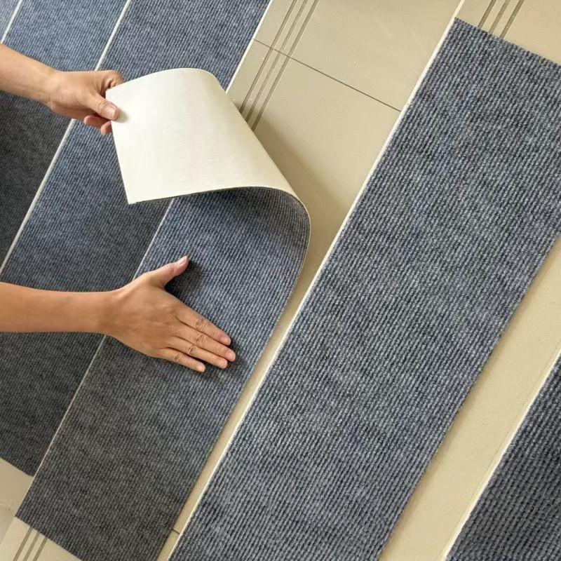 1pc 20x80cm Stair step mat, self-adhesive carpet, non slip mat for household use