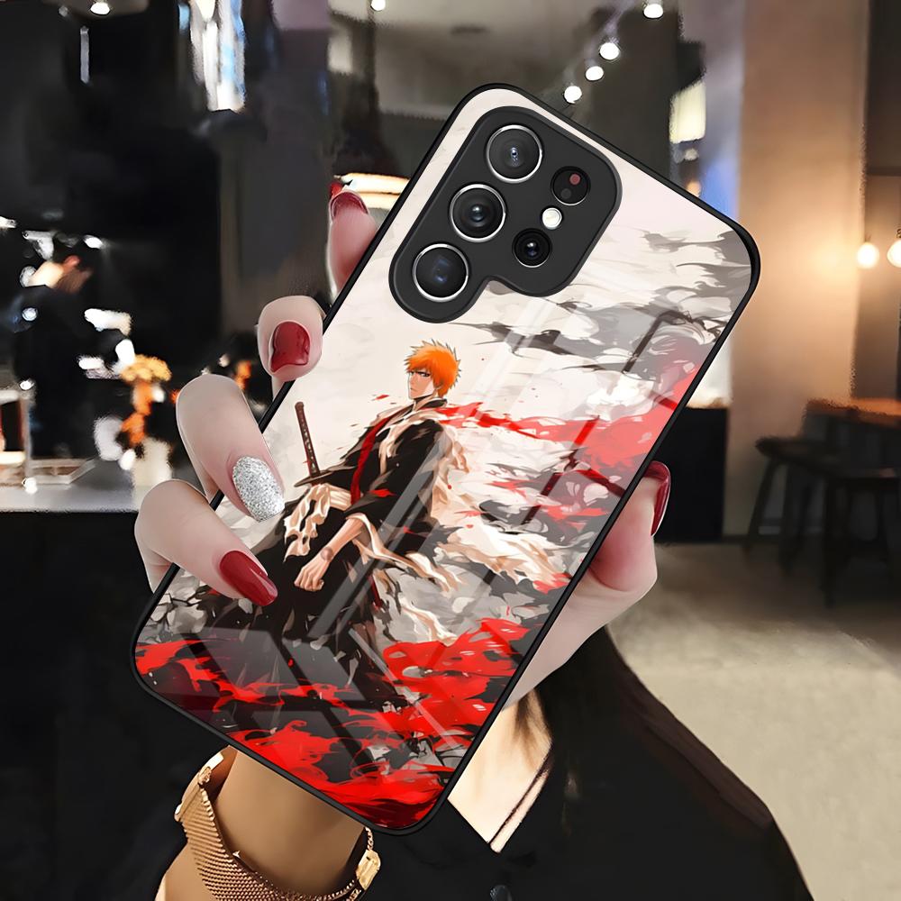 B-Bleach Phone Case For Samsung S26 S25 Edge Ultra 24 23 22 21 Ultra Plus Fe A55 56 15 4G 5G Glass Cover