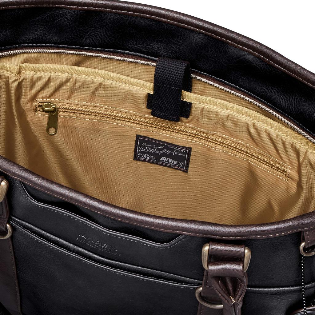 Tote Bag Vintage Style Tote Bag AX2032 Svart [Avirex] 2-vägs Herr