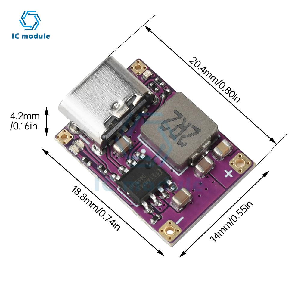 Type C Mini DC5V 2.4A Charge/Discharge Module 18650 Li-ion Battery Charging Protection Board Lithium Battery Power Supply Module