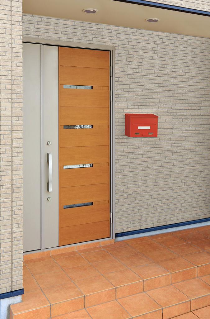 GREEN LIFE Mailbox, Steel, Red, 36cm (W) x 16.5cm (D) x 24.5cm (H), Model FH-30R