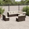 VidaXL Garden Lounge Set with Cushions 11 Pcs, Patio Sofas, Patio Furniture Set, Outdoor Furniture, Brown 3249662