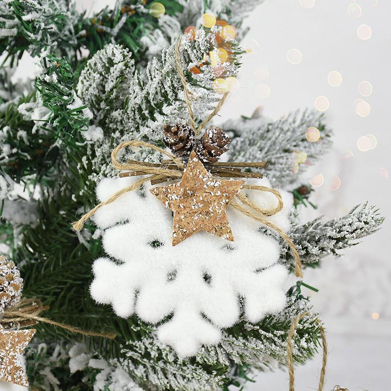 White Foam Christmas Ball Ornaments Xmas Tree Hanging Snowflake Bell Pendants Navidad Home Party Decorations 2025 New Year Gifts