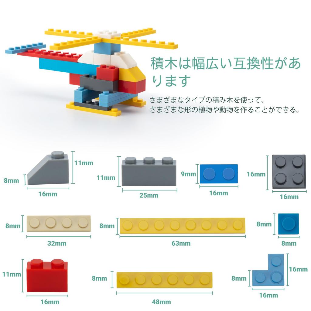 WYSWYG 1200-Piece Classic Series Basic Building Block Expansion Set - Compatible with Major Building Block Brands - Great Value, 12 Colors, 14 Shapes