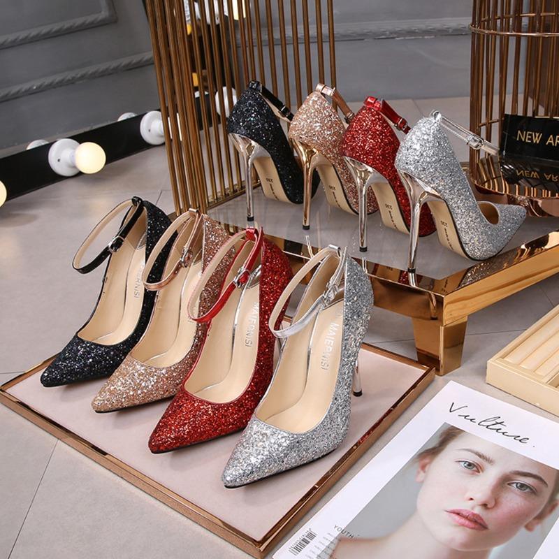 13CM Metal Heel Stiletto Large Size High Heels Nightclub Model Catwalk New Women's Shoes Supply