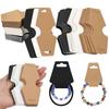 100 pièces/lot Cartes d'affichage pliables Papier Kraft Étiquettes d'emballage Carton pour Bracelets Colliers Bijoux DIY TMZ