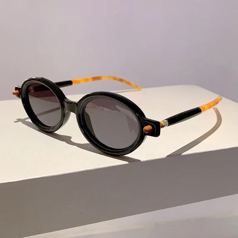 

High Quality Retro Trendy High End Designer Style Edgy Punk Timeless Oval Shaped Female For Both Male Sun Glasses