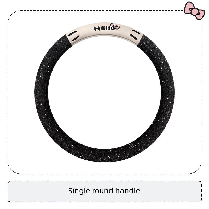 

Wheel Cover, Universal for All Seasons, New Anti-Slip, Sweat-Absorbent, Women s Model, High-End, Cute, Creative, D-Shaped Handle Cover for Women Round steering wheel cover