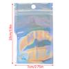100 Pcs Clear Laser Aluminum Foil Bag Self Seal Zipper Zipper Closure Packing