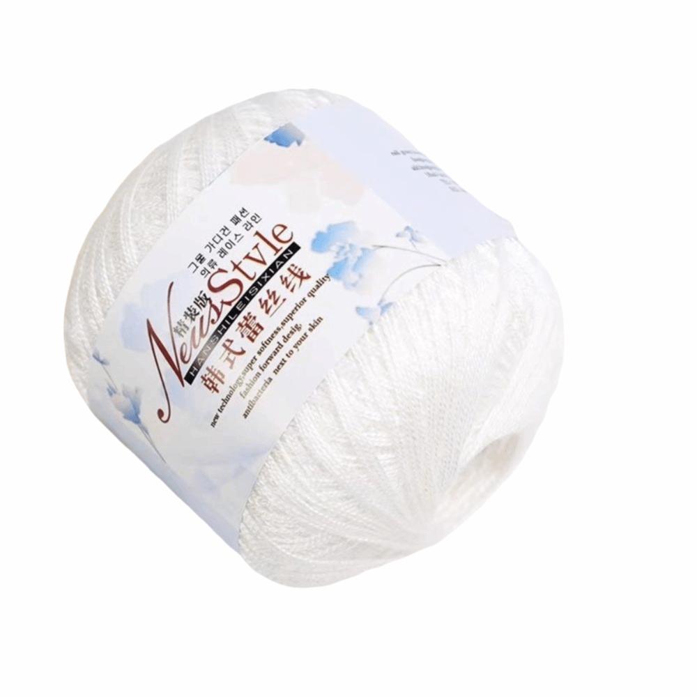 2pcs Cotton Material Crochet Yarn Light Thin Line Lace Line Cotton For Hand Embroidery