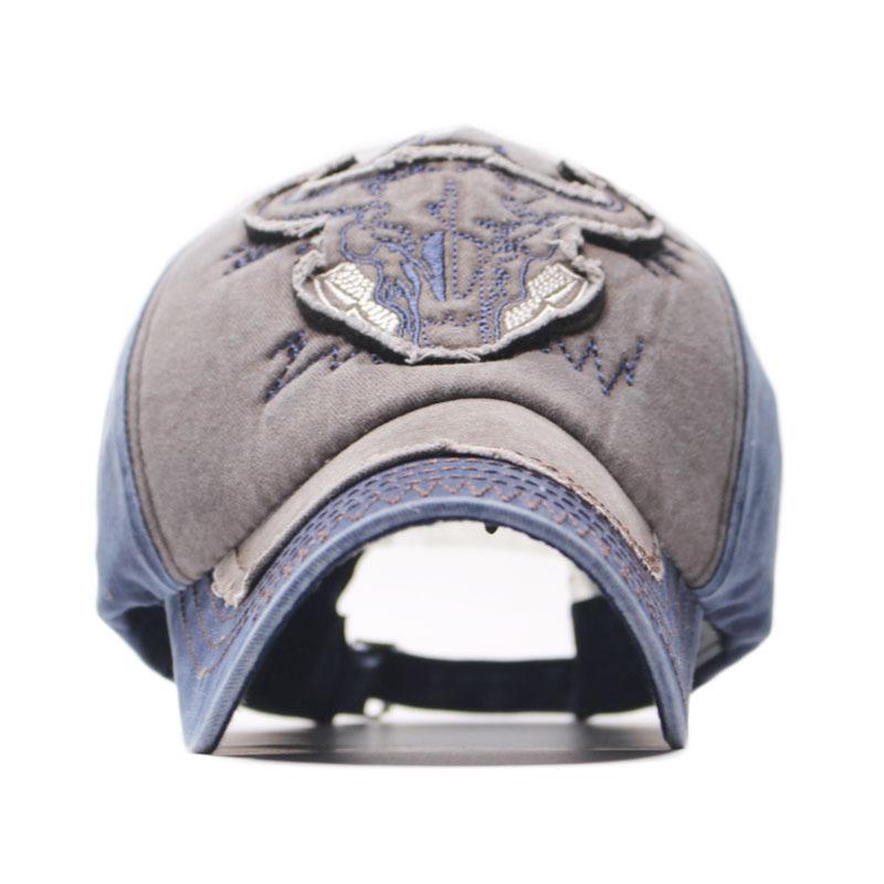 New Cow Head Washed Baseball Cap European and American New Retro Adult Men and Women Duck Tongue Sun Hat
