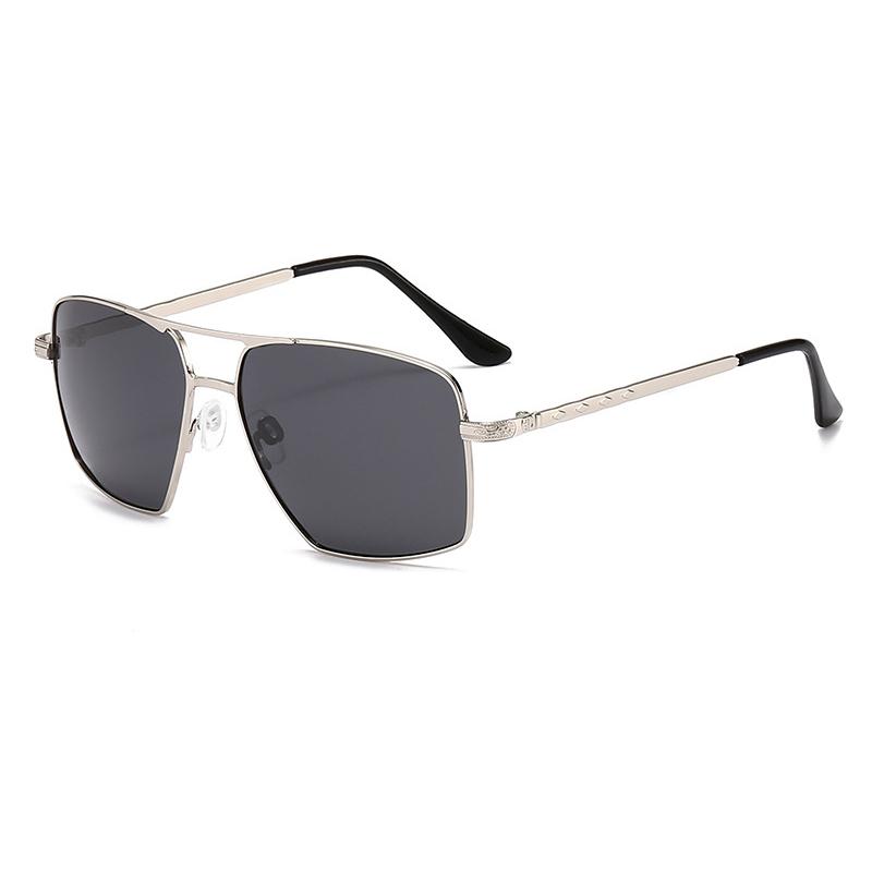 

Fashion Simple Square Polarized Sunglasses for Men Women Classic Trend Car Driving Fishing Metal Sun Glasses Male Female Eyewear NoBox серебряный серый