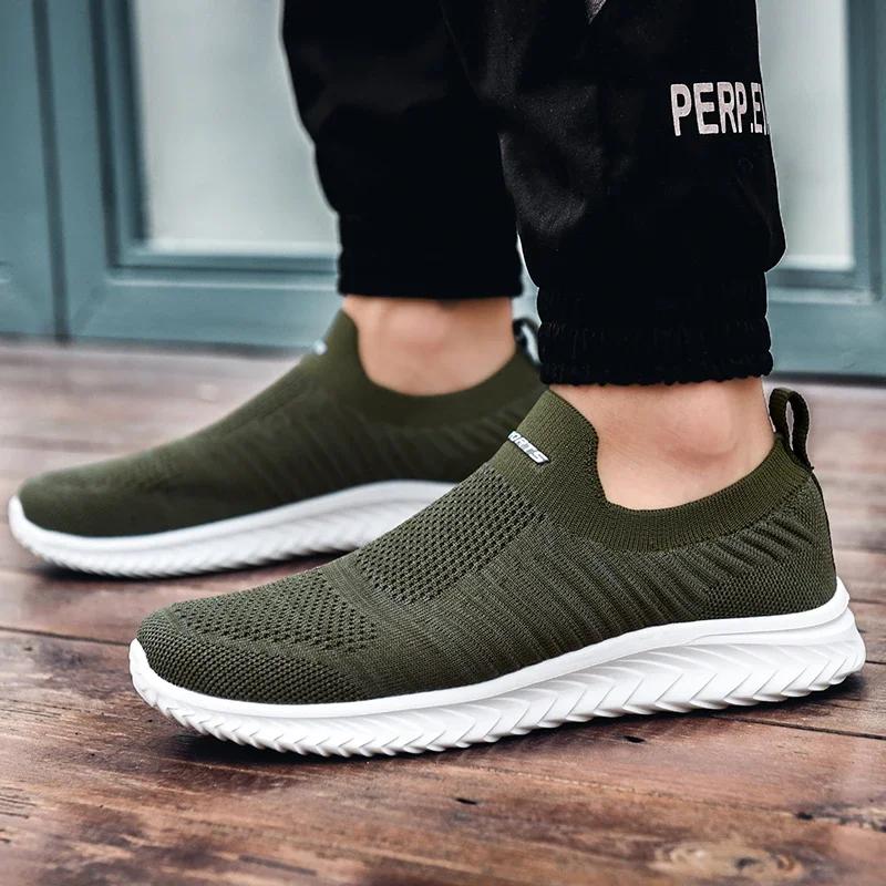 Men Women Shoes Mesh Men Shoes Lightweight Comfortable Men'S Sneakers  Autumn Fashion Slip On Flats Couple  Shoes Loafers