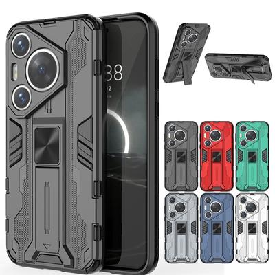 Militärische Rüstung, verstellbarer Ständer, Schutzhülle für Huawei Pura 70 Ultra P70 Pro, magnetischer Halter, stoßfeste Vollabdeckung