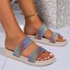 Fashion Women's Slippers with Soft Heel and Mixed Colors Fashion Women's Shoes 2024 Outdoor Platform Daily Leisure Women's Slippers