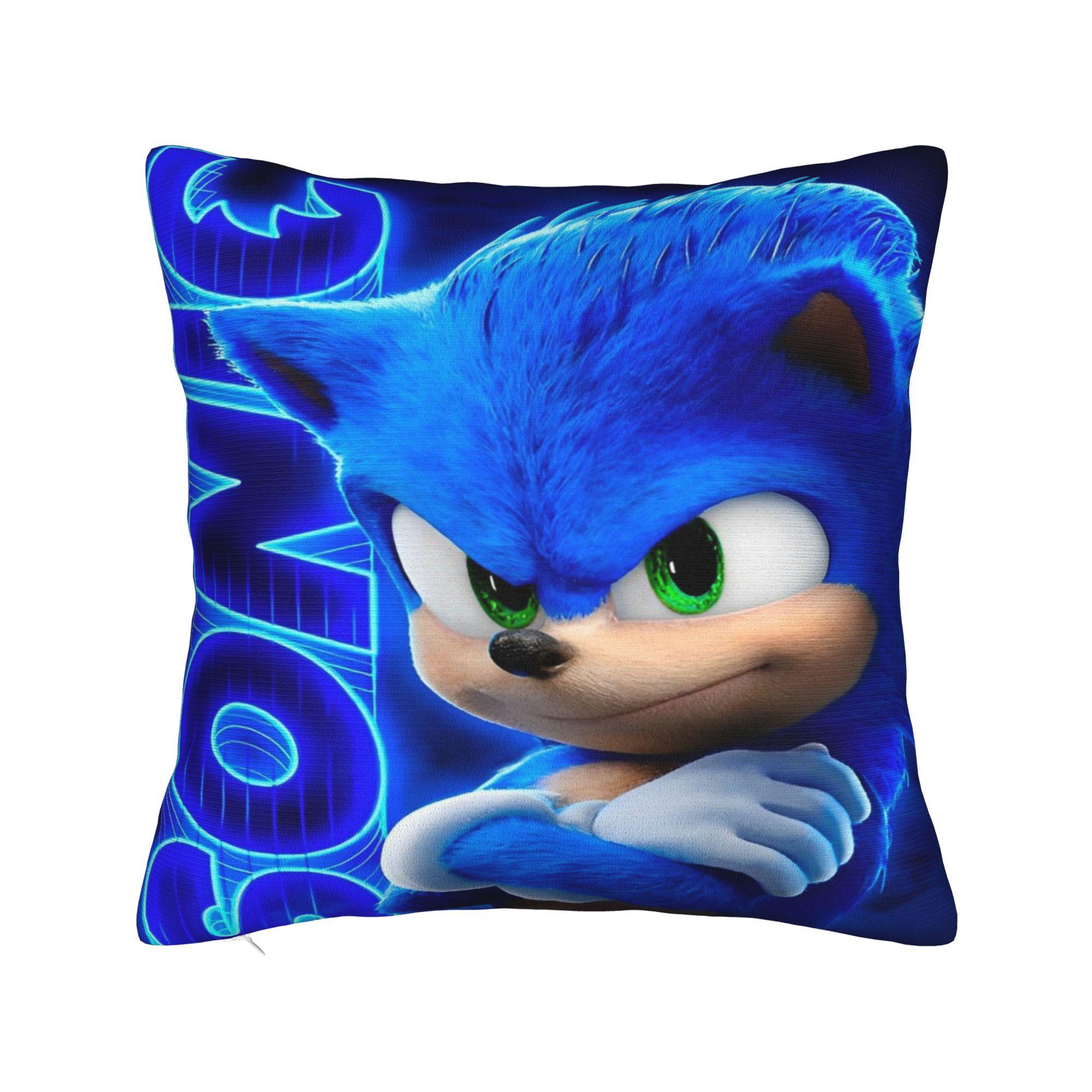 

Декоративні Наволочки Мультяшні S-Sonic Аксесуари Для Дому Подушка-Плед Чохол Квадратний Стиль Різні Розміри 18x18Inch