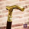Handle Brass Wooden Victorian Foldable Cane Collectible Men's Gift