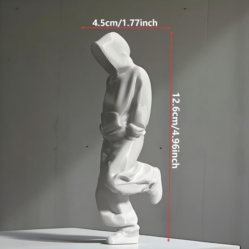 1/2pcs Faceless Thinker Model Set – Black & White Plastic Decor for Computer Desk, Hallway Collectors