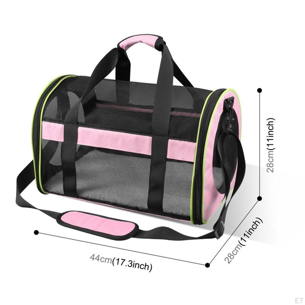 Cat Carrier Small Dog Travel Bag with Shoulder Strap Measure 17.3x11x11inch Lightweight Stable