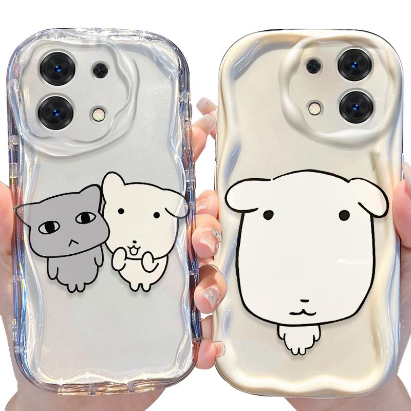 Adorable Big-Headed White Puppy Case for Xiaomi Redmi Note 15 14 13 12 Pro Plus 5G 15C 14C 13C 11 10 Pro 10S 4G A1 A2 Soft Cover