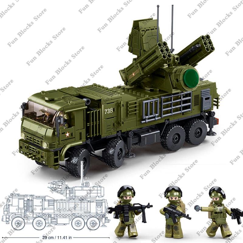 SLUBAN Militär BTR-80 AS IFV Panzerwagen Fahrzeug Modell Bausteine Sets Soldat Figuren Ziegel Kinderspielzeug