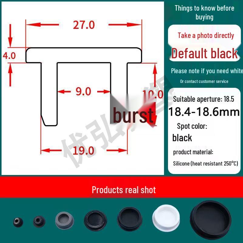 Silicone T-Shape Waterproof Sealing Plug for Round Holes