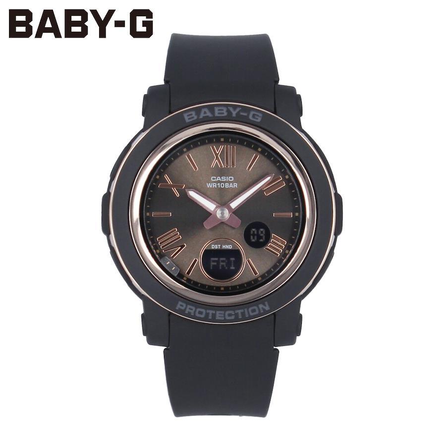 CASIO Baby-G BGA-290-1A BGA-290 Series Wide Face Slim World Time Calendar Pink Gold Black Wrist Watch For Women BGA-290