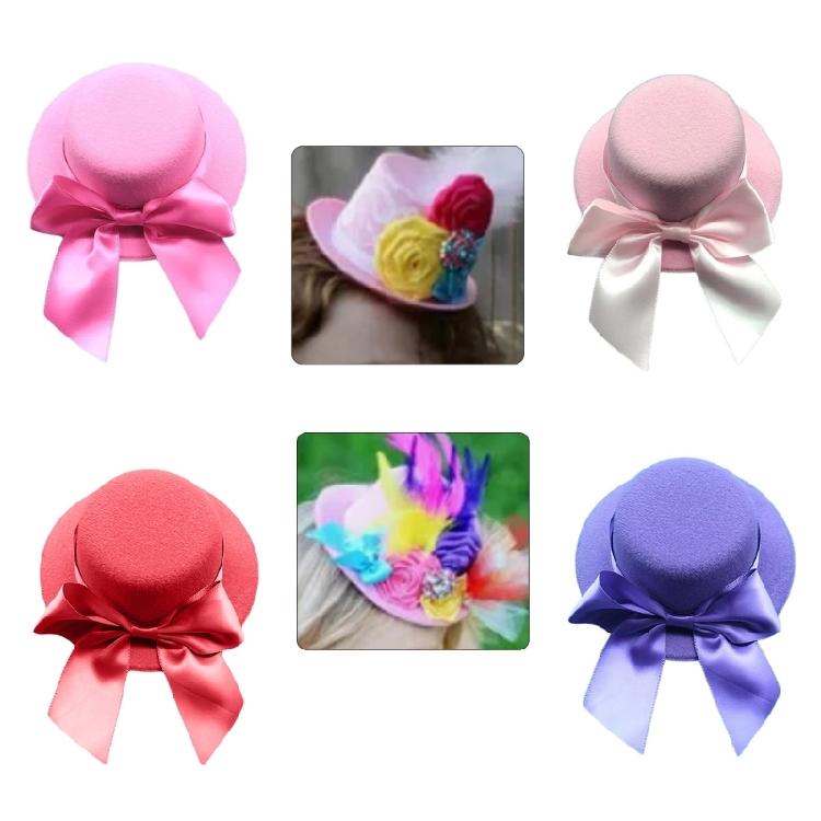 Fascinator Hat Shape Hair Clip Wedding Photography Camping Hairpin for Teen Girl Spring Picnics Taking Photo Hair Clip