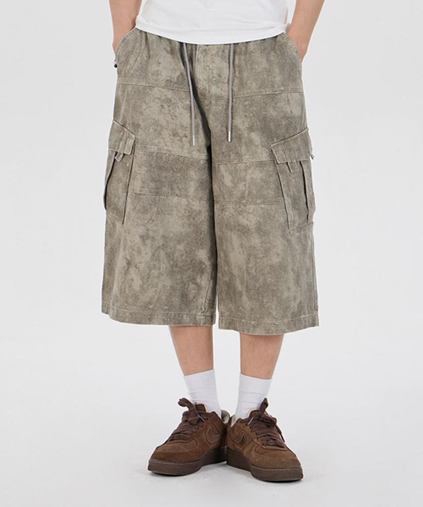 MAKEITTO Dusty Cargo Bermuda Pants_Khaki