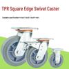 Heavy Duty Gray TPR Silent Swivel Caster Wheel - Available in 4", 5", 6", and 8" Sizes for Trolleys.