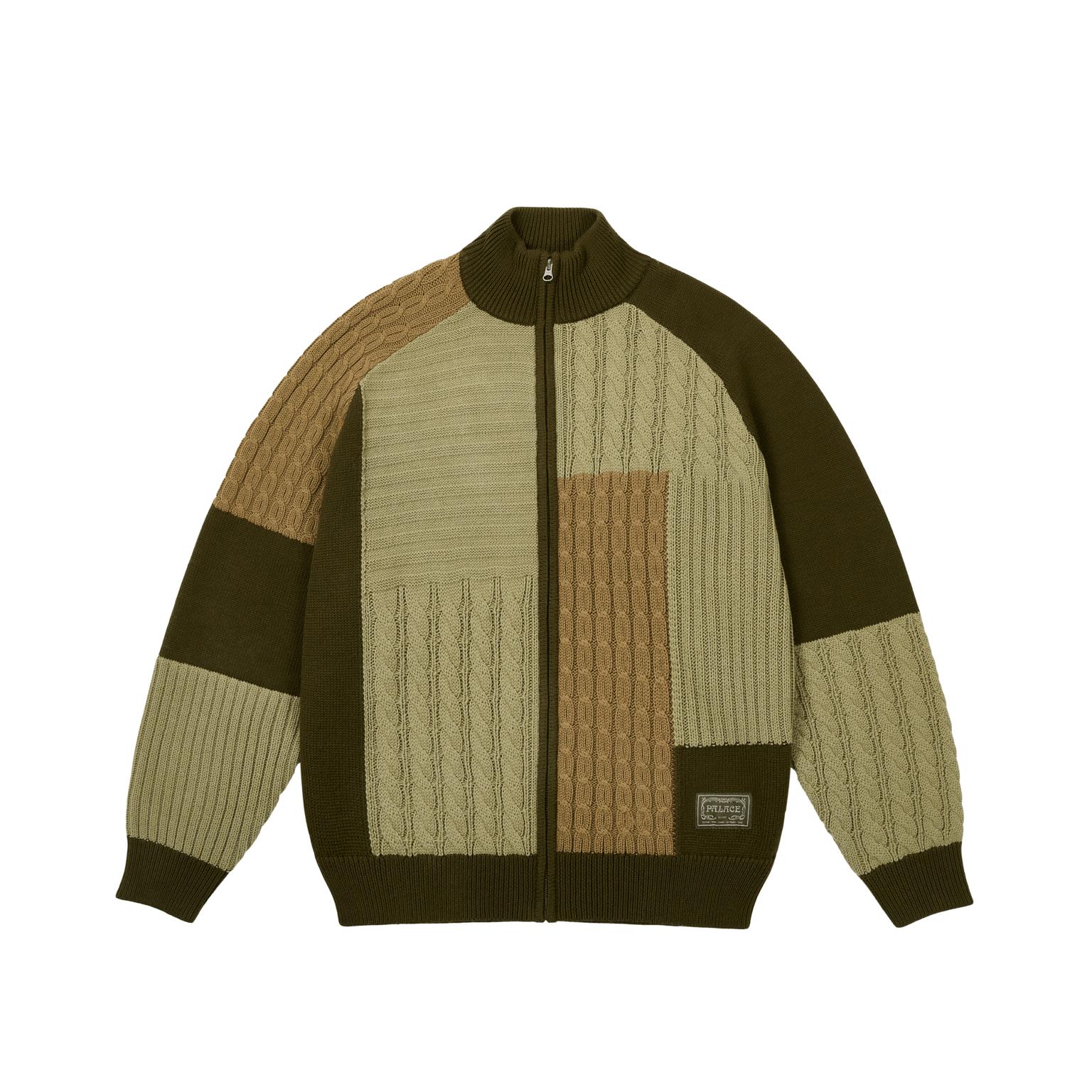 

Palace Patchwork Zip Knit The Deep Green Unisex Tops P28KW013 M