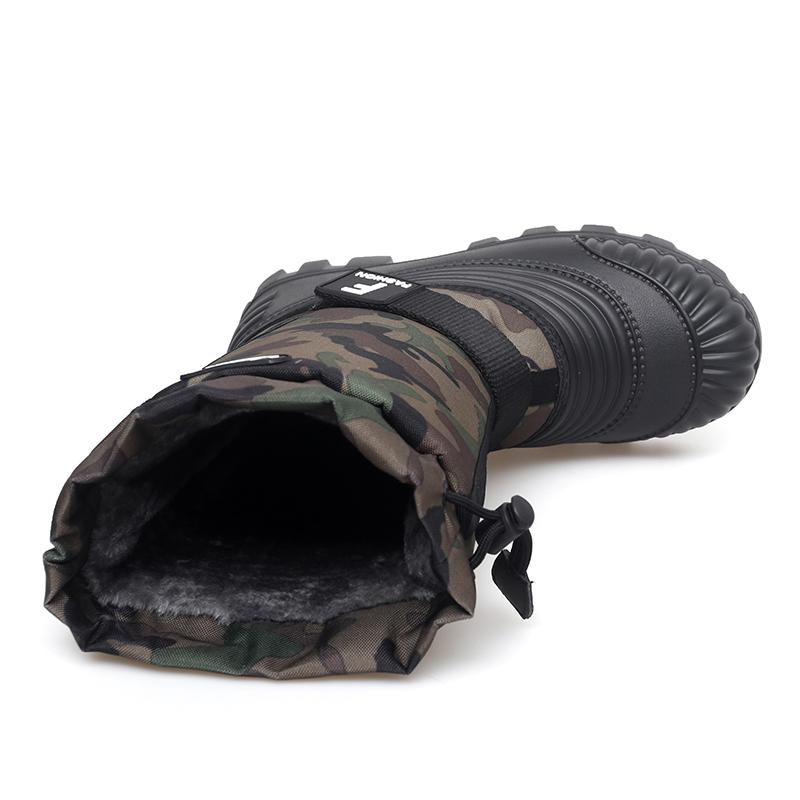 Men's Winter Warm Snow Boots Rubber Hiking Boots Outdoor Knee High Camouflage Duck Boots Waterproof  Plus Size