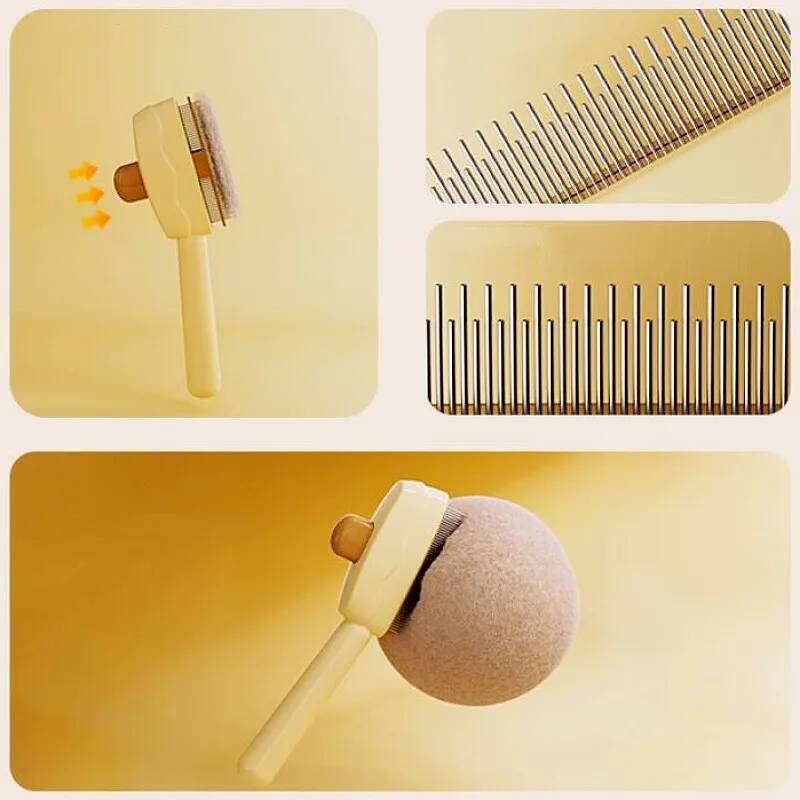 Dog Comb Pet Hair Remover One Button Dogs Brush Self-cleaning Cat Brush Massage Combs for Dog Grooming Brushes for Pet Products