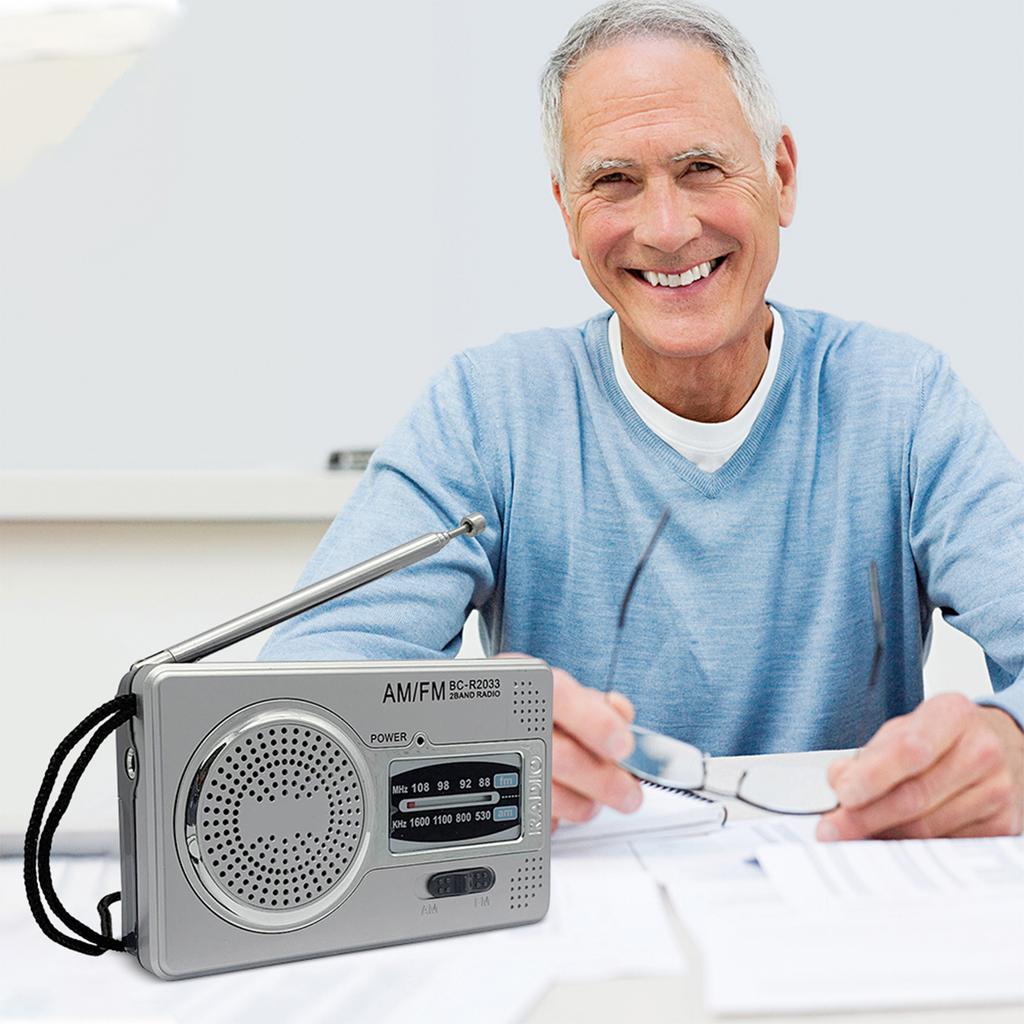 Portable Radio with Loud Speaker AM FM Radio Pocket Radio Battery Operated Radio Gifts for Seniors Elderly