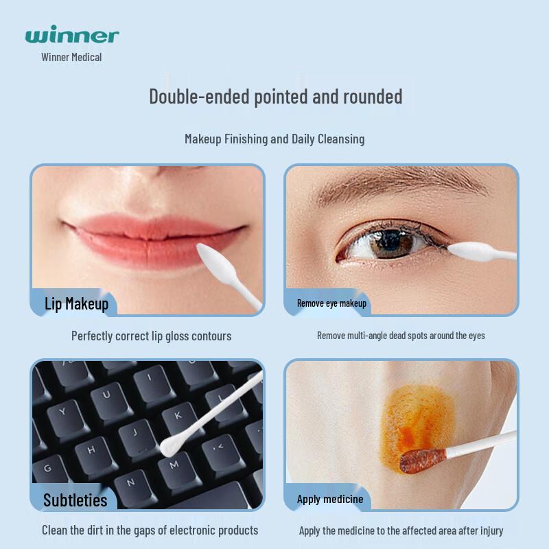 Winner Medical Dual-Head Multi-Tip Cotton Swabs