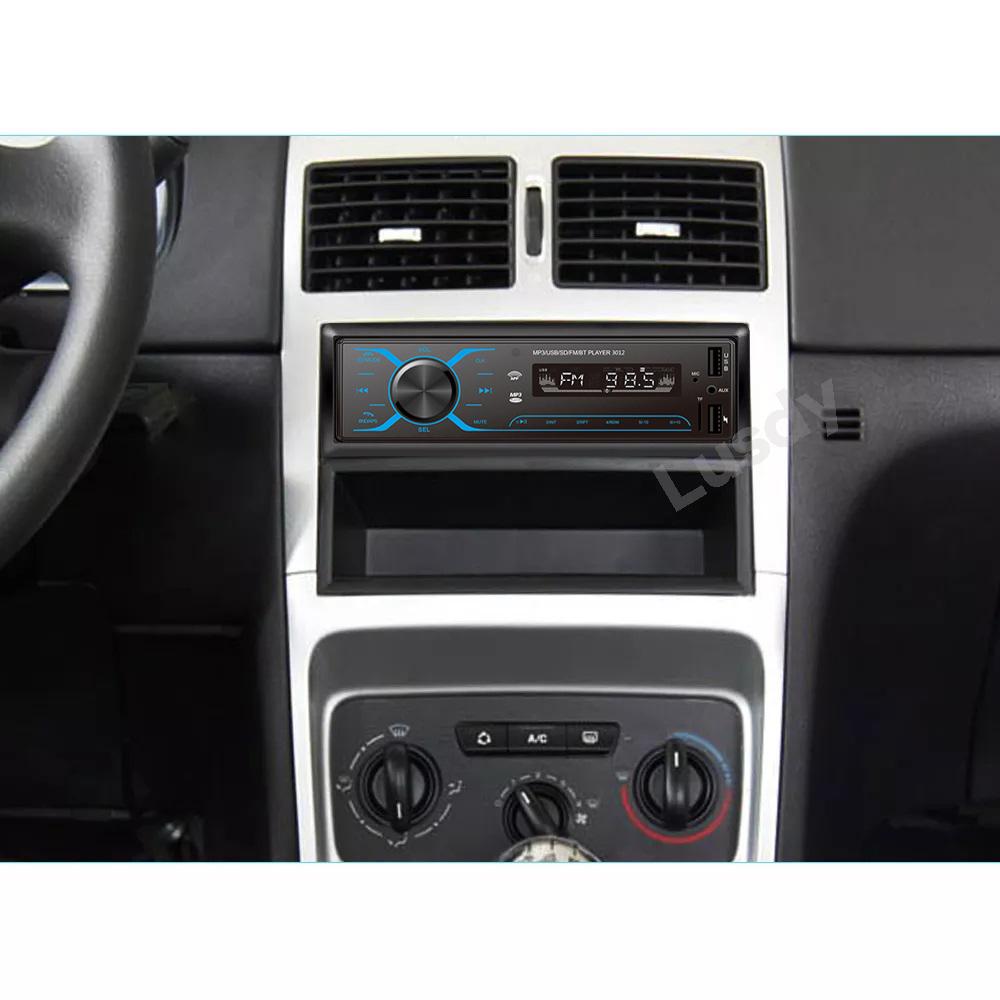 12V/24V 1Din Stereo Car MP3 Player FM Radio Bluetooth Car Audio Receivers APP Remote Control AUX TF USB 3.1A Quick Charge
