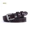 Mei Mary Cowhide belt women's genuine leather easiest for matchcut out decorative jeans belt no punching thin belt