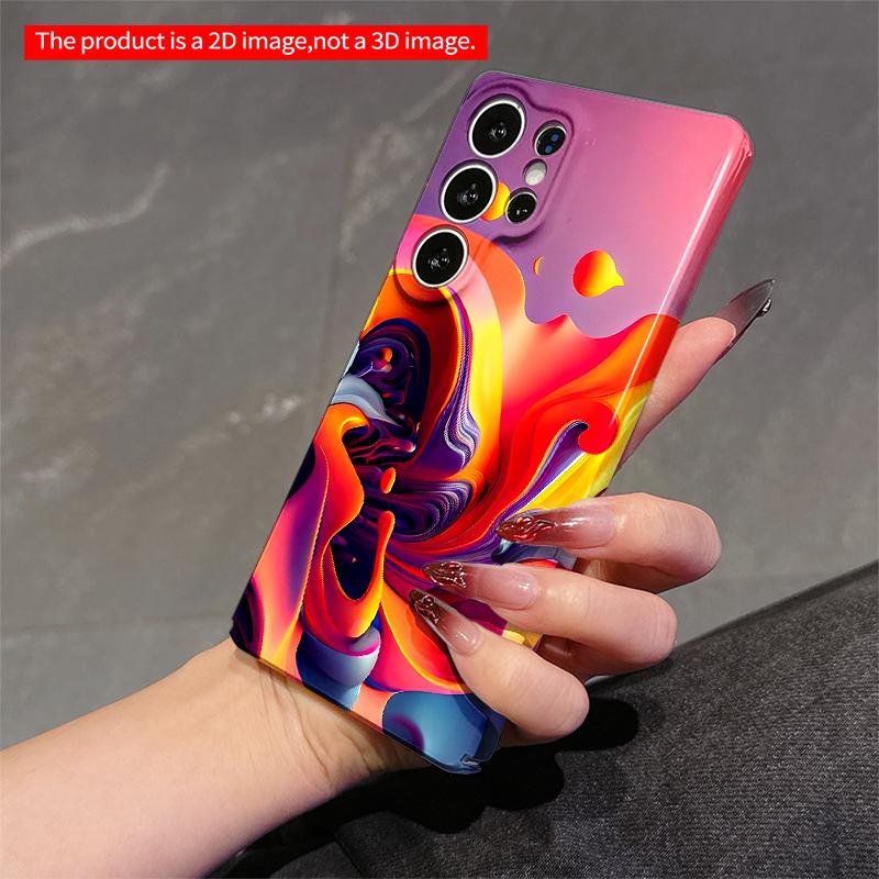 2DFlat Samsung phone case Vibrant Fluid Waves Abstract Design Applicable to Galaxy S23 S24 S25ULTRA S26 A12 A14 A15 A16 A54 A55