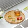 Wooden Wood Tray Round Tea Food Tray New Serving Tray  Breakfast Dinner
