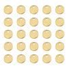 100Pcs 201 Stainless Steel Stamping Blank Tag Pendants Flat Round Golden 10x1mm Hole: 1.2mm