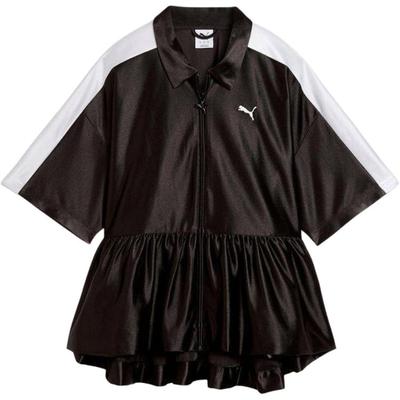 Polo-Reißverschluss Kurzarmhemd Damen Oberteile 636885-01