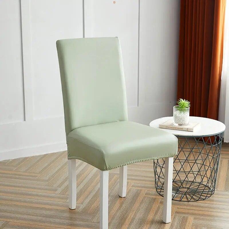 Waterproof Chair Cover PU Elastic Universal Leather Seat Cover Living Room Hotel Dining Table Anti-fouling Duty Free Chair Cover