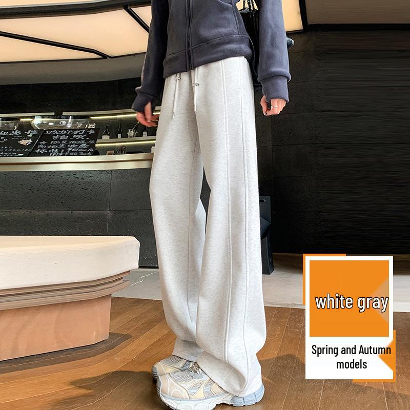 

2025 New Style Super Thick Lambswool Maternity Sweatpants - Autumn/Winter, Velvet-Lined, Casual Straight & Wide Leg 2XL
