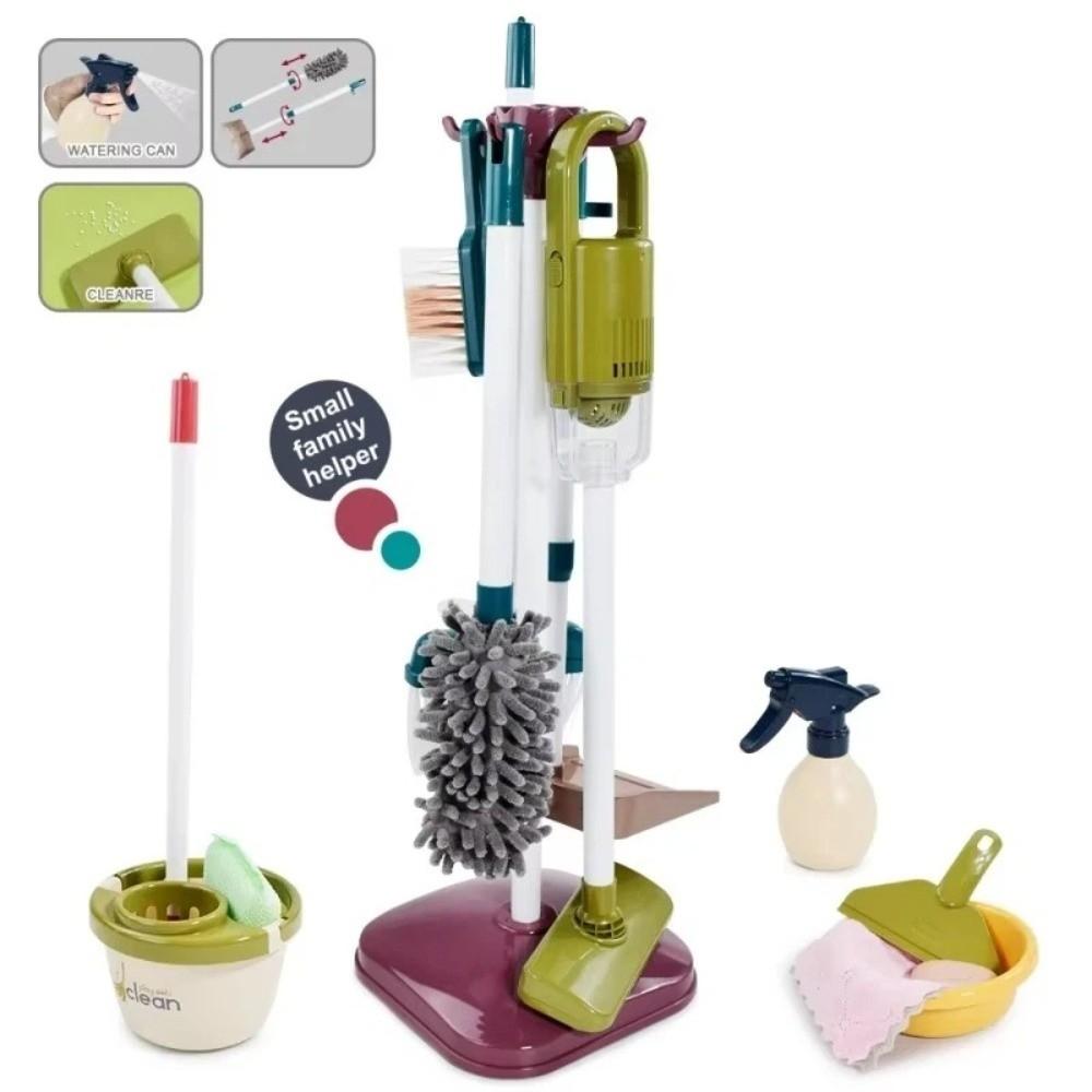 Interactive Kids Cleaning Tool Set Pretend Play Educational Playset for Children
