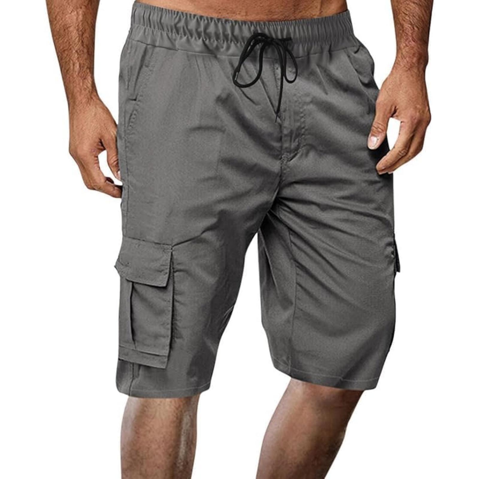 Herren Shorts mit Multi-Taschen-Design Geeignet für Arbeitsshorts Herren und Fitnessstudio-Shorts Herren Bequeme Passform Cargoshorts M
