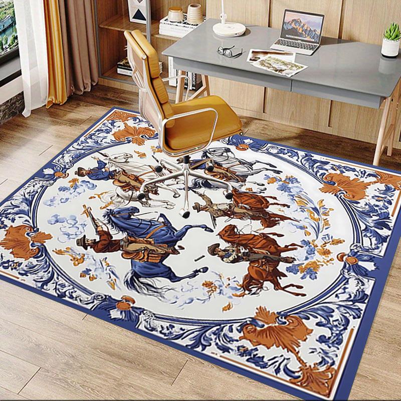 1PC Cowboys Horses Non-Slip Floor carpet, Office, family, bedroom, Studio - Large Area Rug, Vibrant Colors, Longlasting Material-C0478