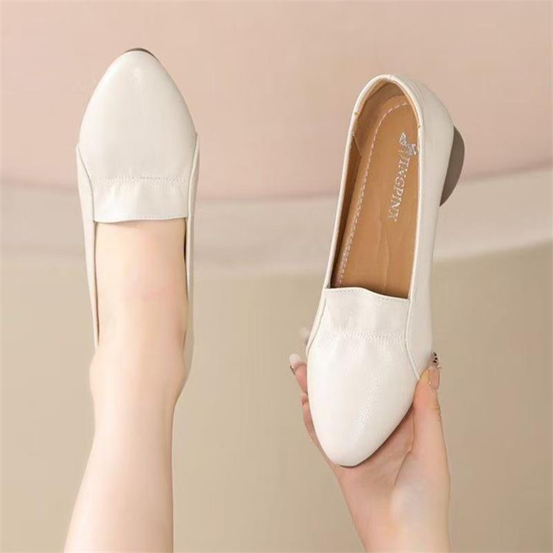 Spring Summer Womens Flat Loafers With Breathable Pu Material For Casual Wear